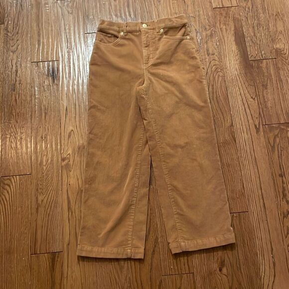 Express corduroy wide leg high rise crop pant size 2 - Picture 4 of 14